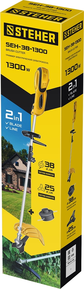 STEHER  1300 Вт, ш/с 38 см, сетевая коса (SEH-38-1300) SEH-38-1300
