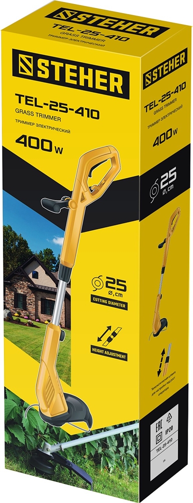 STEHER  400 Вт, ш/с 25 см, сетевой триммер (TEL-25-410) TEL-25-410