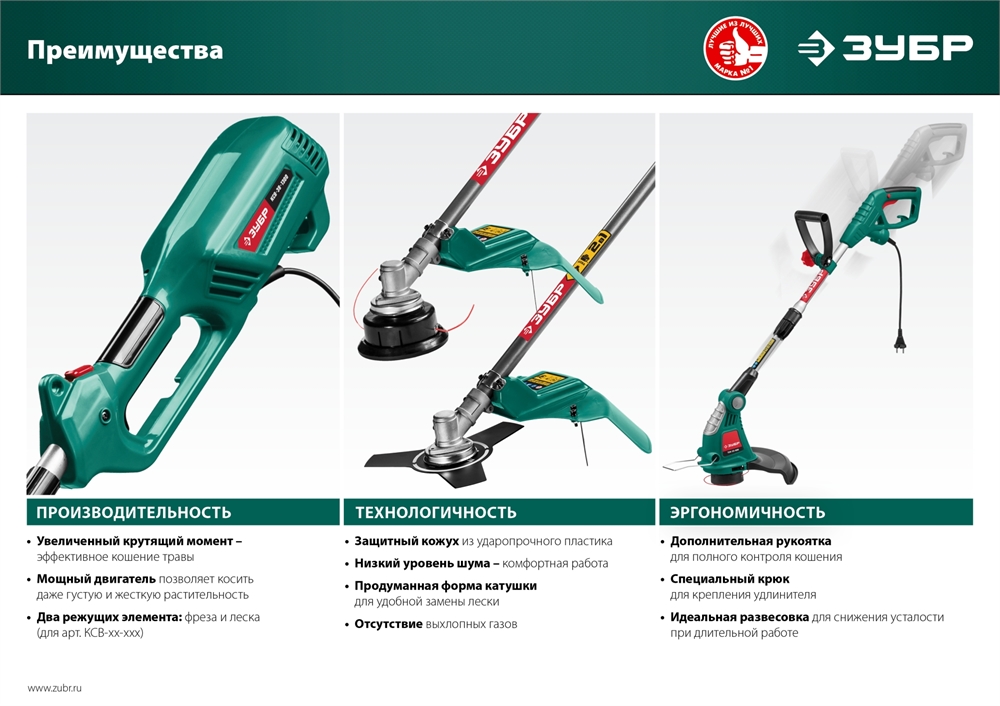 ЗУБР  600 Вт, ш/с 33 см, сетевой триммер (ТСН-33-600) ТСН-33-600