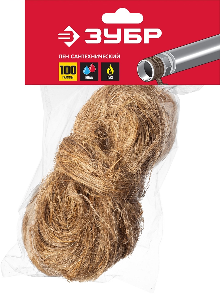 ЗУБР  100 г, сантехнический лен (4-51991-100) 4-51991-100_z01