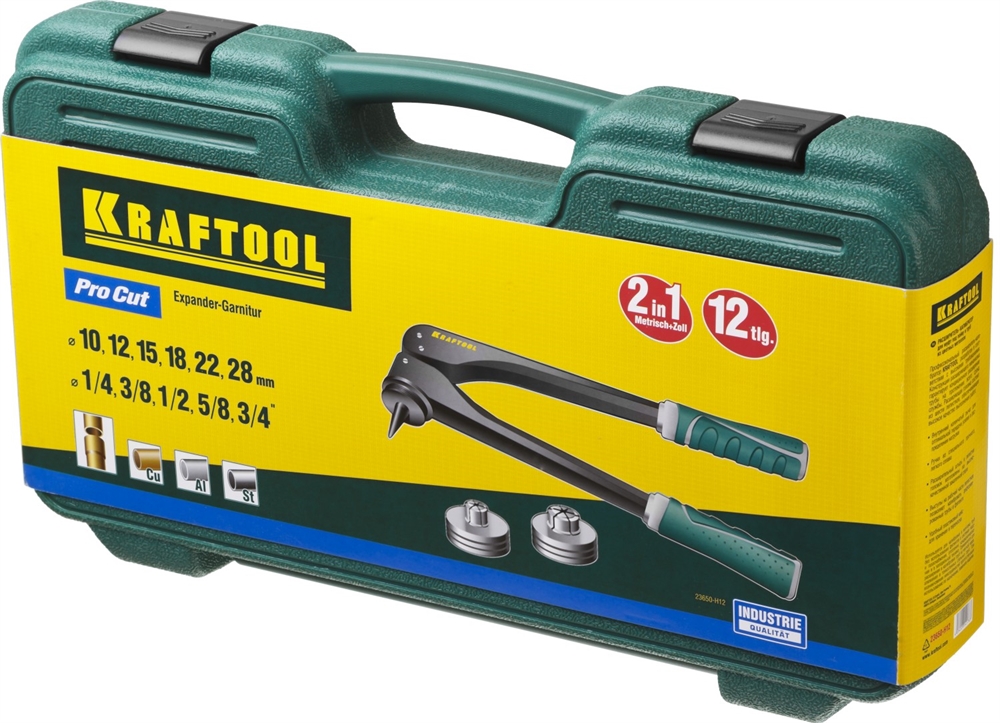 KRAFTOOL  10 - 28 мм, 1/4 - 3/4″, расширитель-калибратор для труб (23650-H12) 23650-H12
