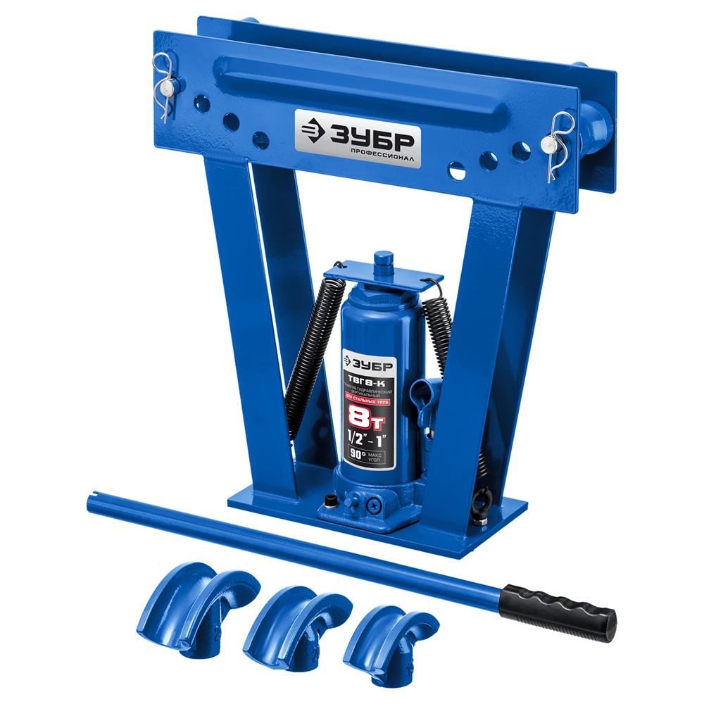 ЗУБР  ТГВ-8-K, 8 т, ручной вертикальный гидравлический трубогиб в кейсе, Профессионал (43078-08-K) 43078-08-K_z01