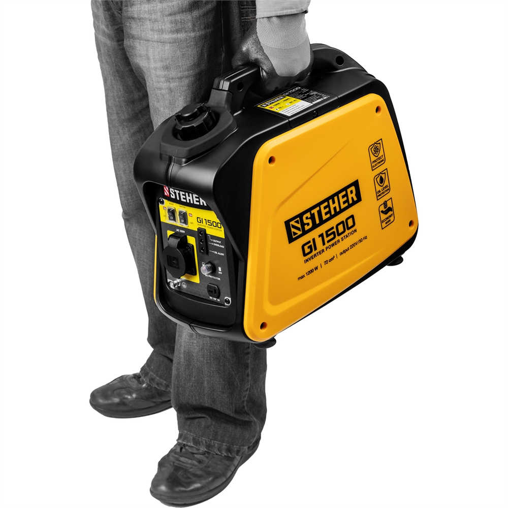 STEHER  1200 Вт, инверторный генератор (GI-1500) GI-1500