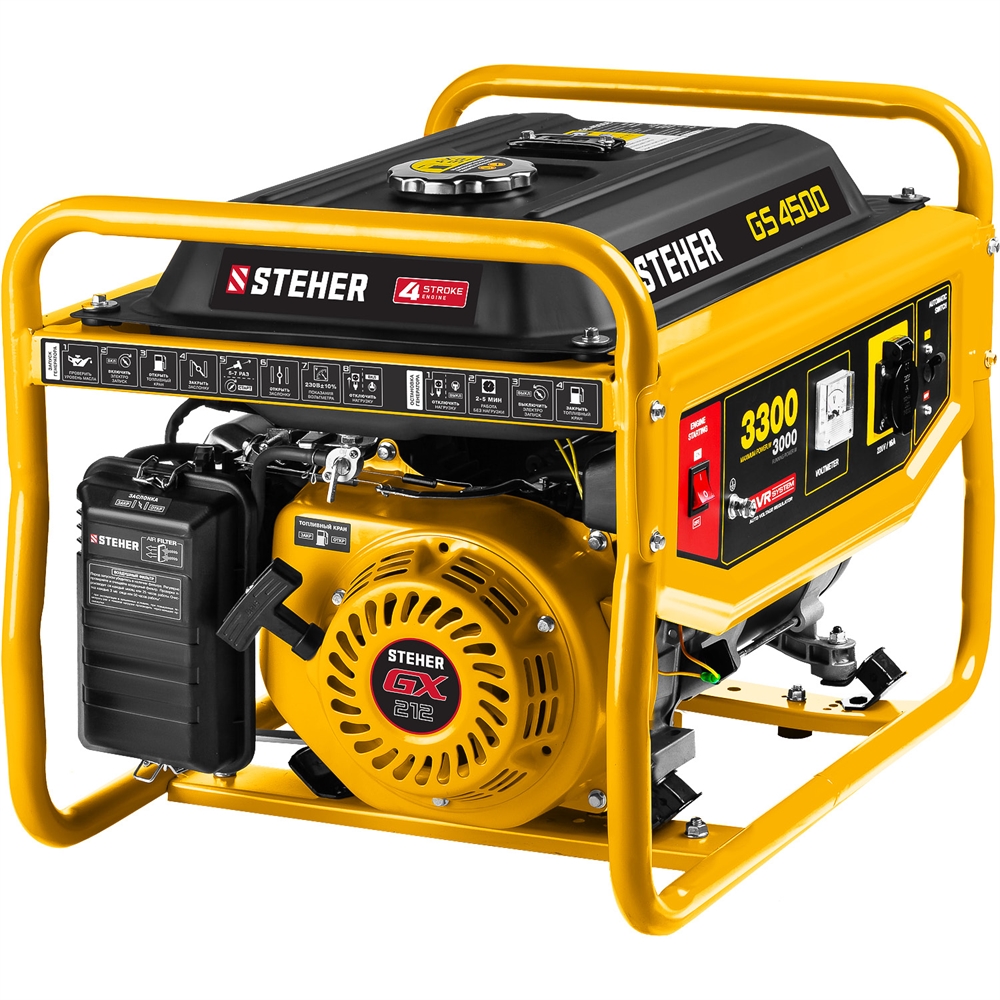 STEHER  3300 Вт, бензиновый генератор (GS-4500) GS-4500