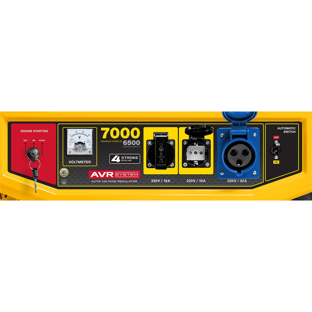 STEHER  7000 Вт, бензиновый генератор с электростартером (GS-8000E) GS-8000Е