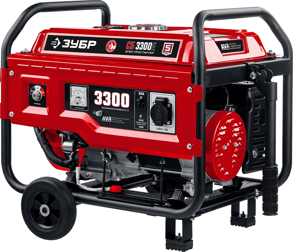 ЗУБР  № 1 для генераторов мощностью до 3500 Вт, набор колес + рукоятка (НКР-1) НКР-1