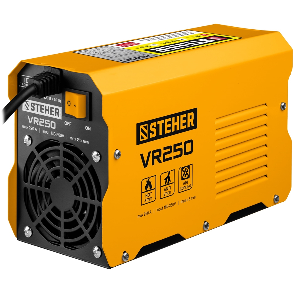 STEHER  ММА, 250 А, сварочный аппарат инверторный, макс. электрод Ø 5.0 мм (VR-250) VR-250