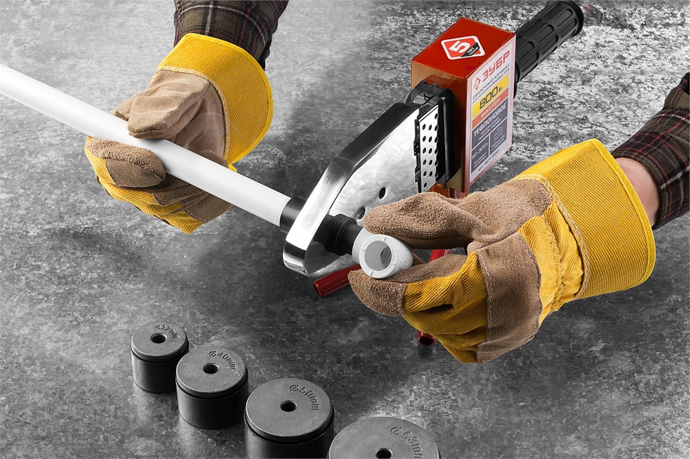 ЗУБР  800 Вт, паяльник для полипропиленовых труб, 6 насадок в комплекте (АСТ-800) АСТ-800