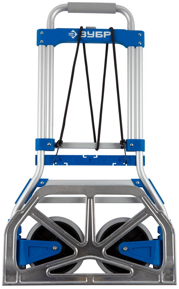 ЗУБР  ТР-90, до 90кг, каркас и платформа из алюм, платформа 48.5х28.5см, колеса d13 см, вес 4.65кг, складная хозяйств тележка, Профессионал (38750-90) 38750-90