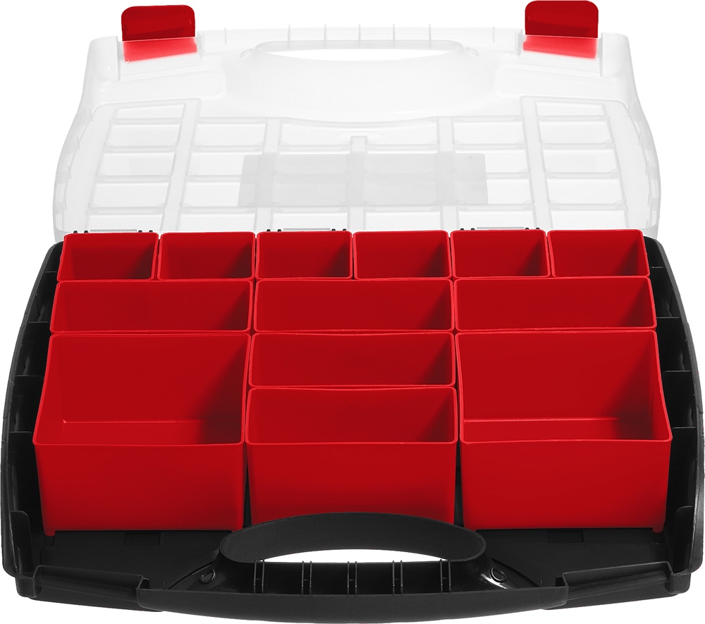 ЗУБР  ВОЛГА-13, 325 х 280 х 60 мм, пластиковый органайзер с 13 съемными лотками (38034-13) 38034-13