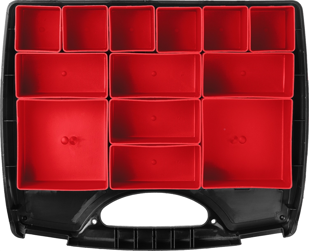 ЗУБР  ВОЛГА-13, 325 х 280 х 60 мм, пластиковый органайзер с 13 съемными лотками (38034-13) 38034-13