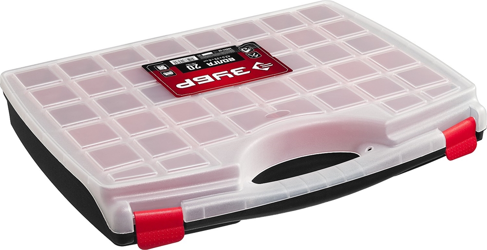 ЗУБР  ВОЛГА-20, 425 х 330 х 60 мм, пластиковый органайзер с 20 съемными лотками (38034-20) 38034-20