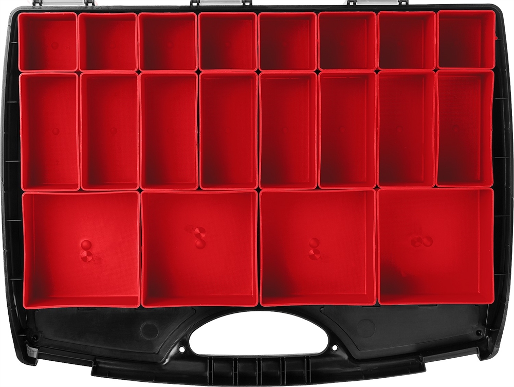 ЗУБР  ВОЛГА-20, 425 х 330 х 60 мм, пластиковый органайзер с 20 съемными лотками (38034-20) 38034-20