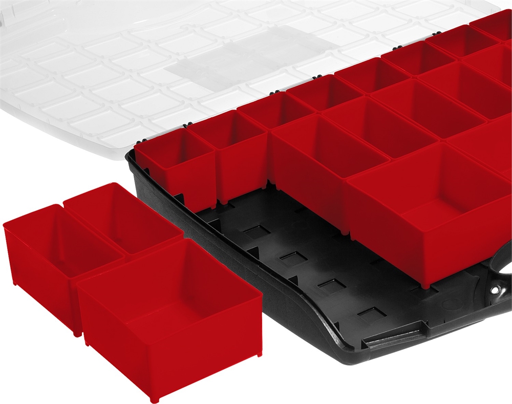 ЗУБР  ВОЛГА-20, 425 х 330 х 60 мм, пластиковый органайзер с 20 съемными лотками (38034-20) 38034-20