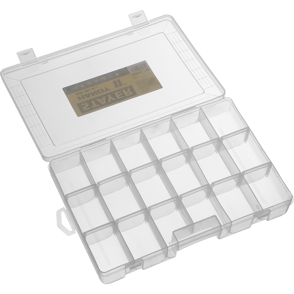 STAYER  HANDY-11, 292 x 180 x 40 мм, (11″), пластиковый органайзер с 18 ячейками (38051-11) 38051-11_z01