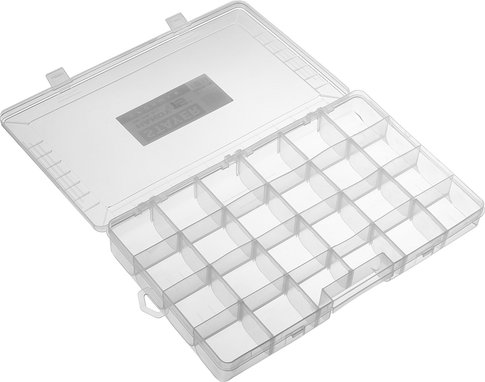 STAYER   HANDY-15, 380 x 230 x 50 мм, (15″), пластиковый органайзер с 18 ячейками (38051-15) 38051-15_z01