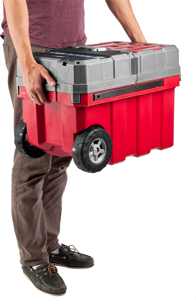 ЗУБР  МЕГАБОКС-24, 616 х 378 х 415 мм, (24″), пластиковый ящик-тележка для инструментов, Профессионал (38133-24) 38133-24