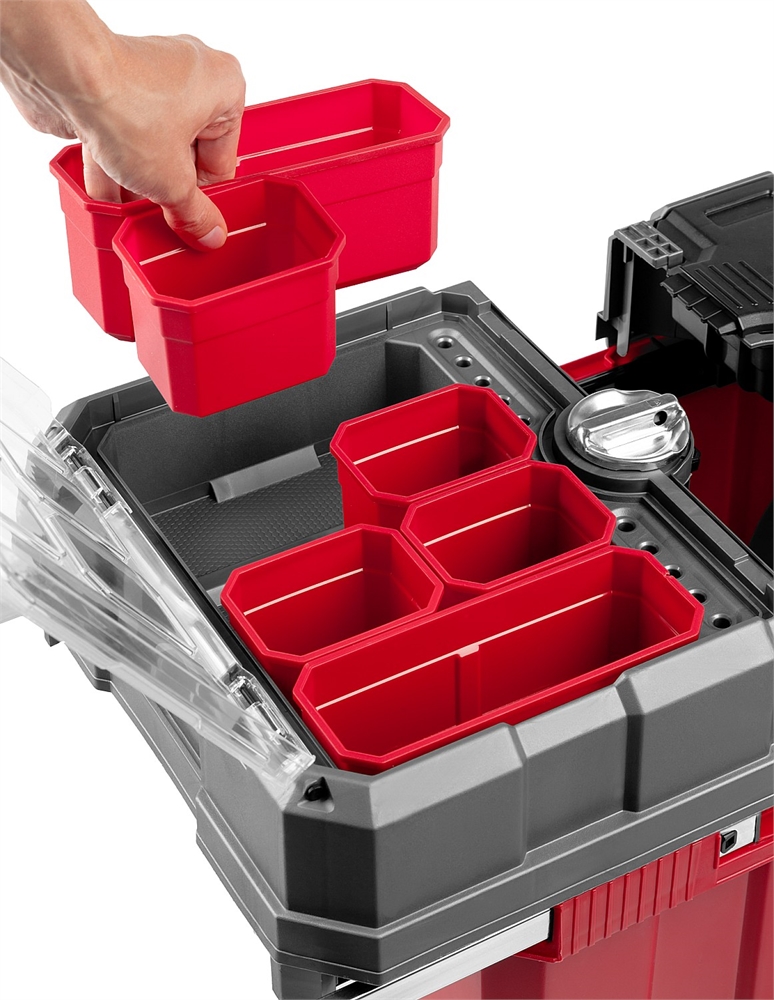 ЗУБР  МЕГАБОКС-24, 616 х 378 х 415 мм, (24″), пластиковый ящик-тележка для инструментов, Профессионал (38133-24) 38133-24