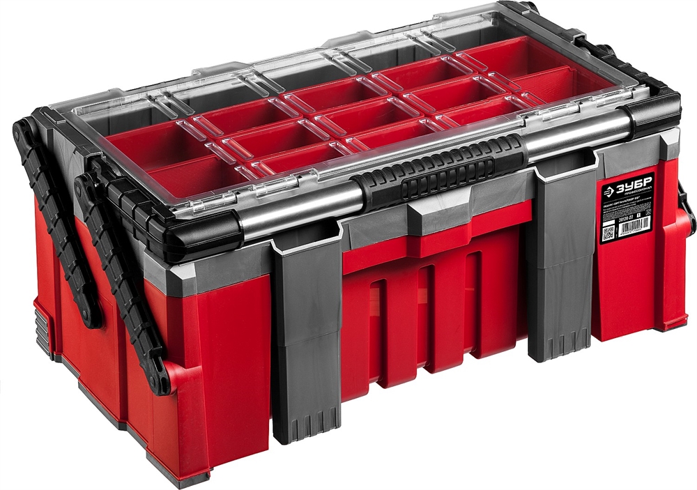 ЗУБР  КОМБО-22, 567 х 314 х 245 мм, (22″), пластиковый ящик для инструментов, Профессионал (38138-22) 38138-22_z01
