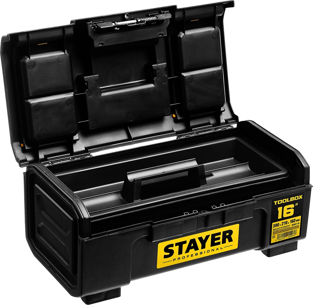 STAYER  TOOLBOX-16, 390 х 210 х 160, пластиковый ящик для инструментов, Professional (38167-16) 38167-16