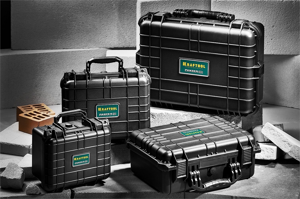 KRAFTOOL  PANZER-10, 270 х 240 х 170 мм, (10″), IP55, ударопрочный пластиковый ящик (38251-10) 38251-10