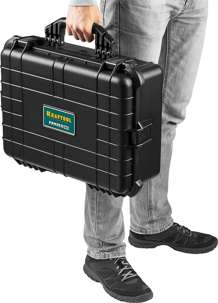 KRAFTOOL  PANZER-20, 510 х 400 х 190 мм, (20″), IP55, ударопрочный пластиковый ящик (38251-20) 38251-20