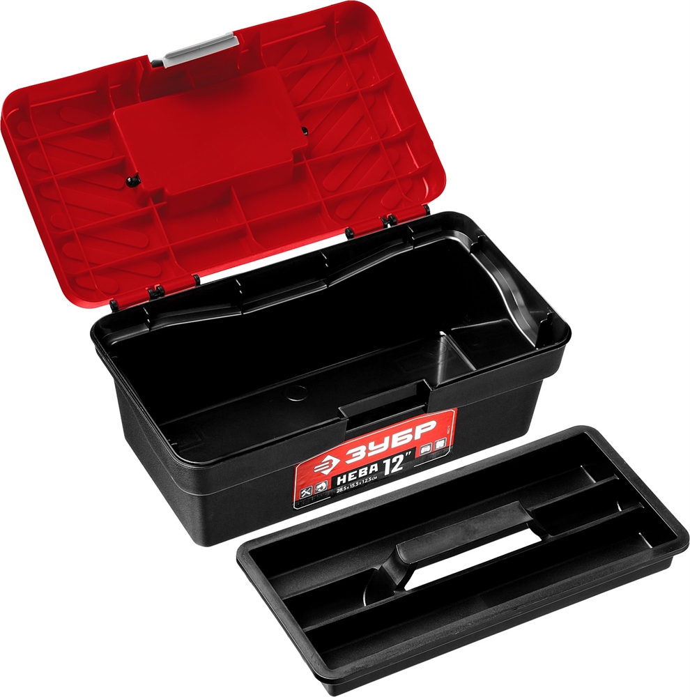 ЗУБР  НЕВА-12, 285 х 155 х 125 мм, (12″), пластиковый ящик для инструментов (38323-12) 38323-12