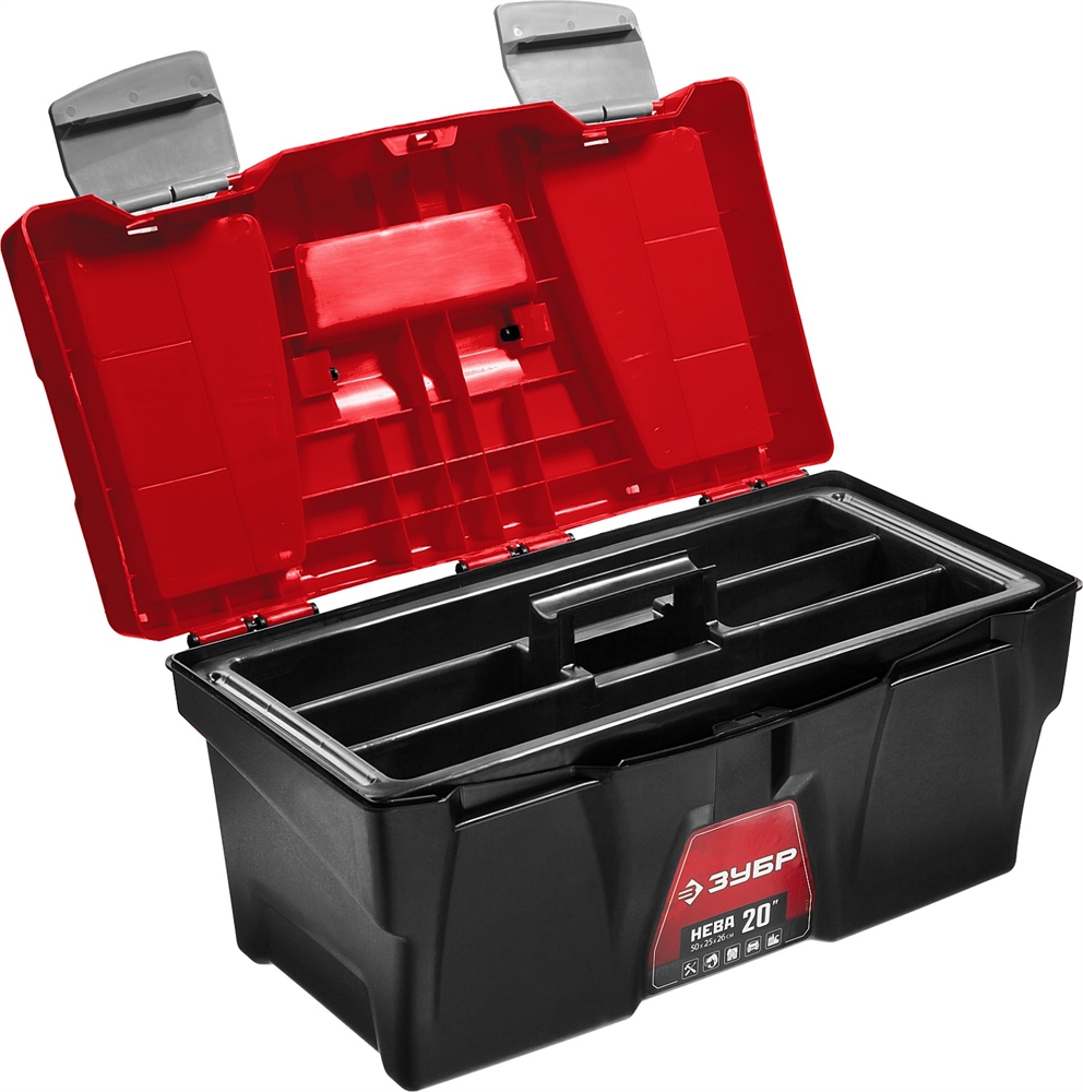 ЗУБР  НЕВА-20, 500 х 250 х 260 мм, (20″), пластиковый ящик для инструментов (38323-20) 38323-20