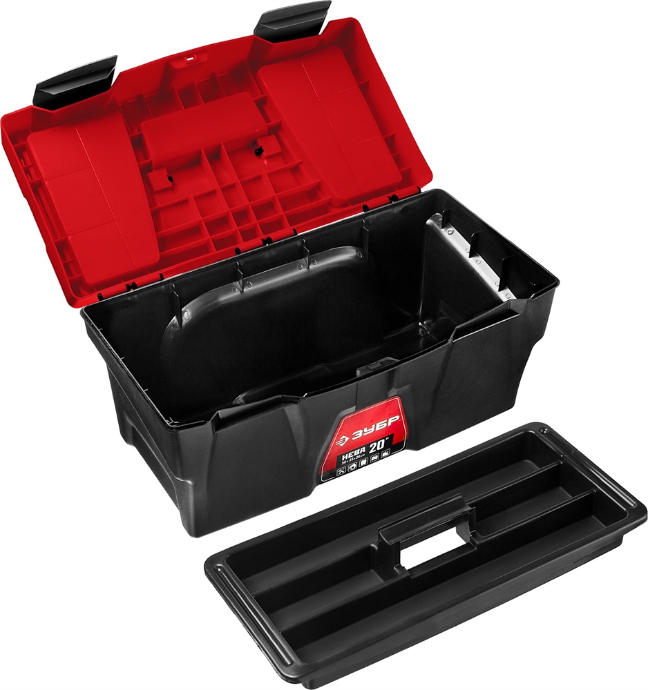 ЗУБР  НЕВА-20, 500 х 250 х 260 мм, (20″), пластиковый ящик для инструментов (38323-20) 38323-20