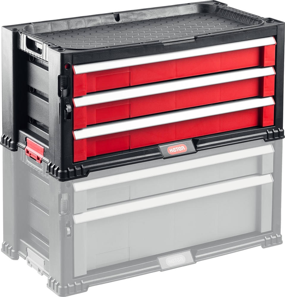 KETER  DRAWER-3, 562 х 289 х 262 мм, (22″), ящик с 3 выдвижными полками (38381-3) 38381-3