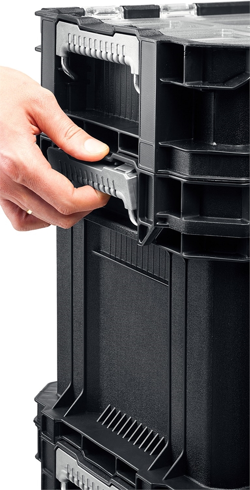 KETER  SMART ROLLING, 564 х 373 х 700 мм, (22″), набор пластиковый ящик-тележка + ящик для инструментов + ящик органайзер (38390-22) 38390-22