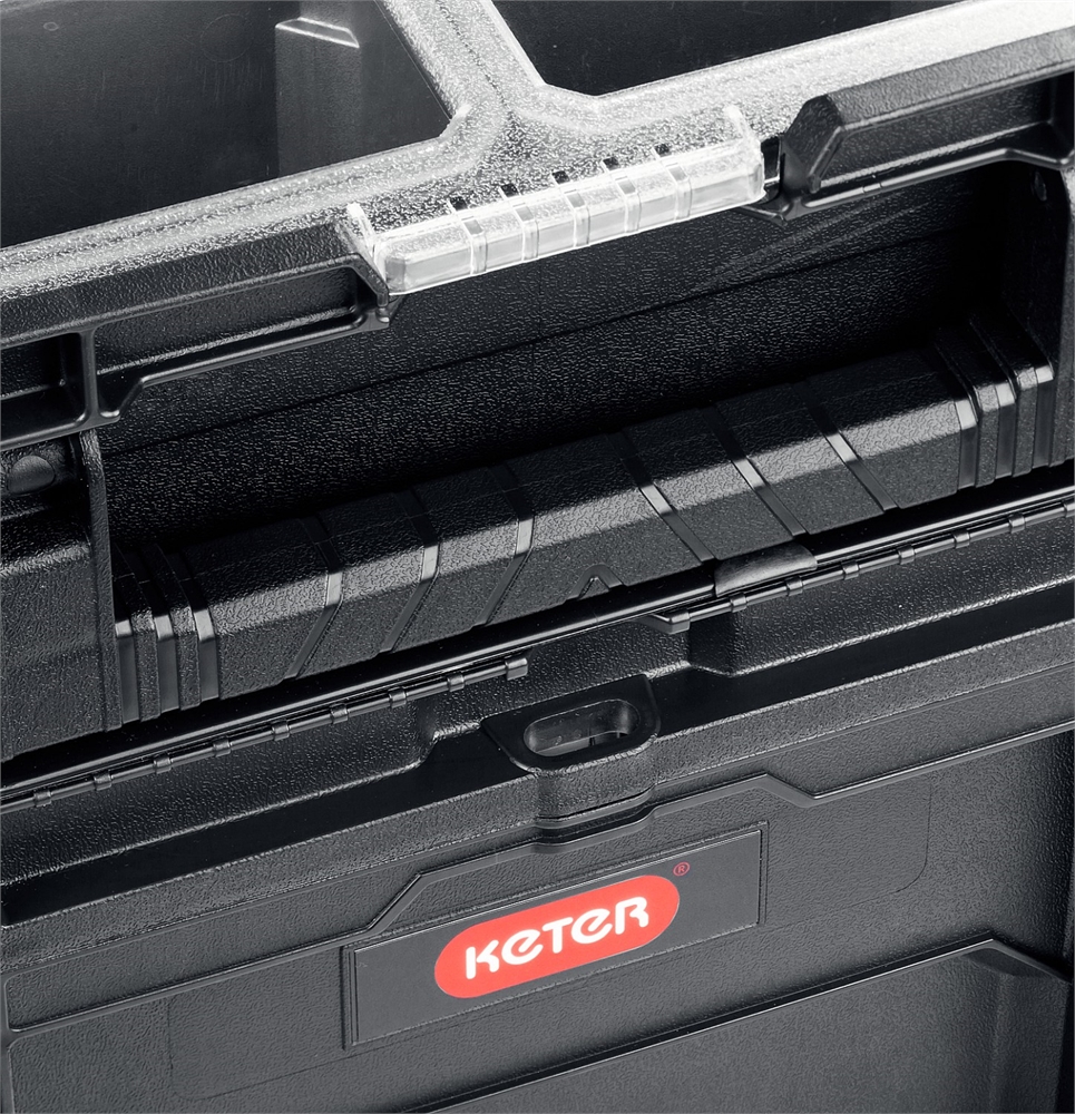 KETER  SMART ROLLING, 564 х 373 х 700 мм, (22″), набор пластиковый ящик-тележка + ящик для инструментов + ящик органайзер (38390-22) 38390-22