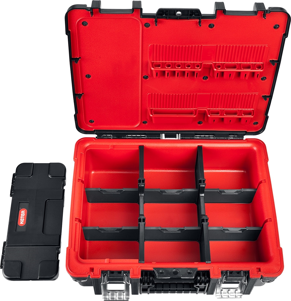 KETER  TECHNICAN, 480 х 380 х 175 мм, (19″), ящик-органайзер с 9 регулируемыми ячейками + съемный внутренний органайзер с 4 ячейками (38395-19) 38395-19