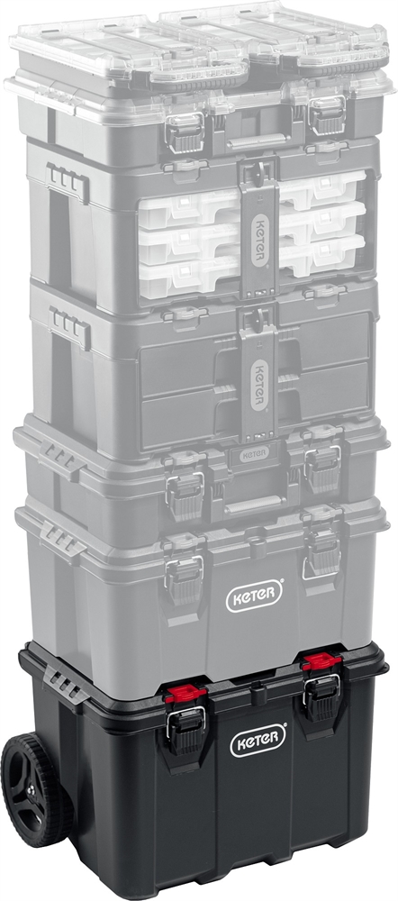 KETER  STACKNROLL, 525 х 411 х 560 мм, (21″), пластиковый ящик-тележка на колесах (38397) 38397