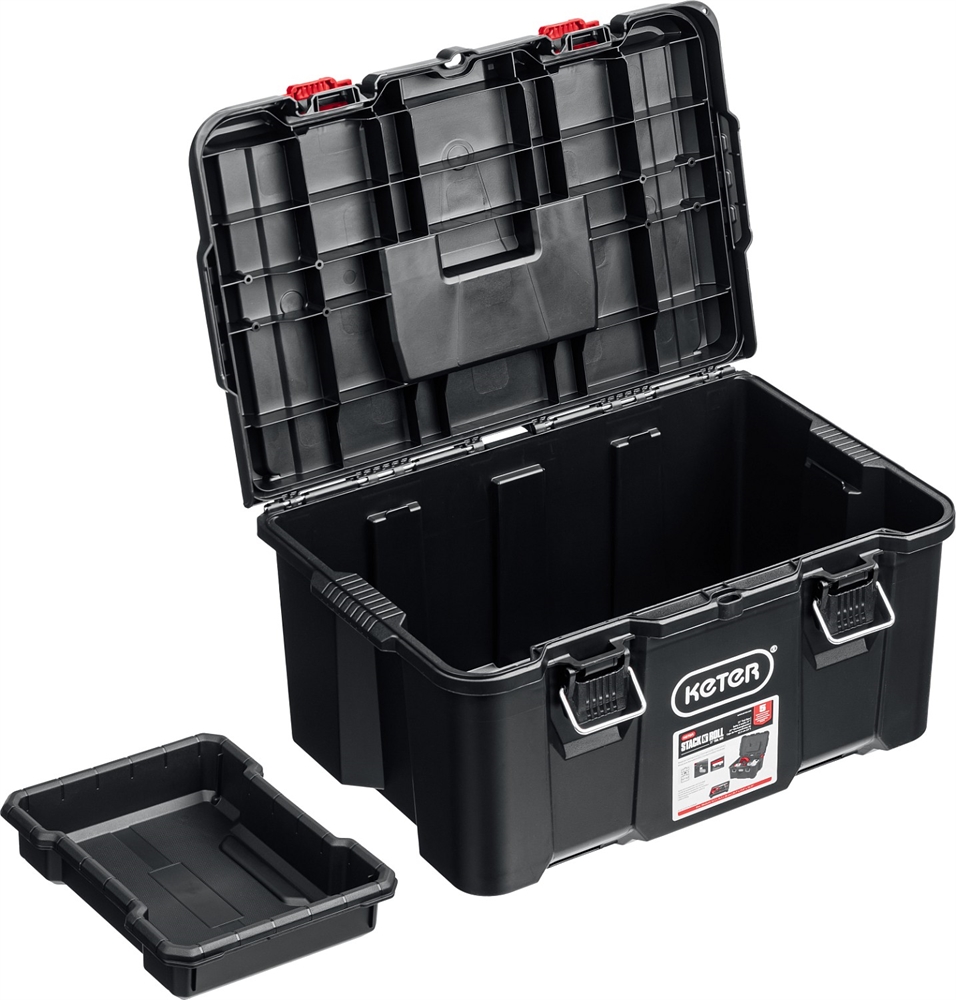 KETER  STACKNROLL, 525 х 345 х 260 мм, (21″), пластиковый ящик с крышкой (38398) 38398