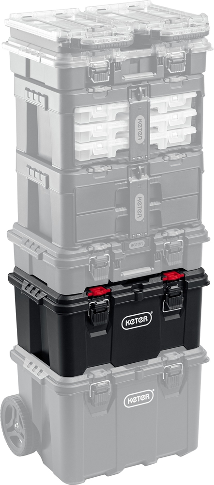 KETER  STACKNROLL, 525 х 345 х 260 мм, (21″), пластиковый ящик с крышкой (38398) 38398