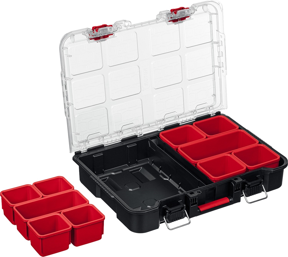 KETER  STACKNROLL, 525 х 345 х 147 мм, (21″), пластиковый ящик-органайзер с 10 регулируемыми ячейками (38399) 38399