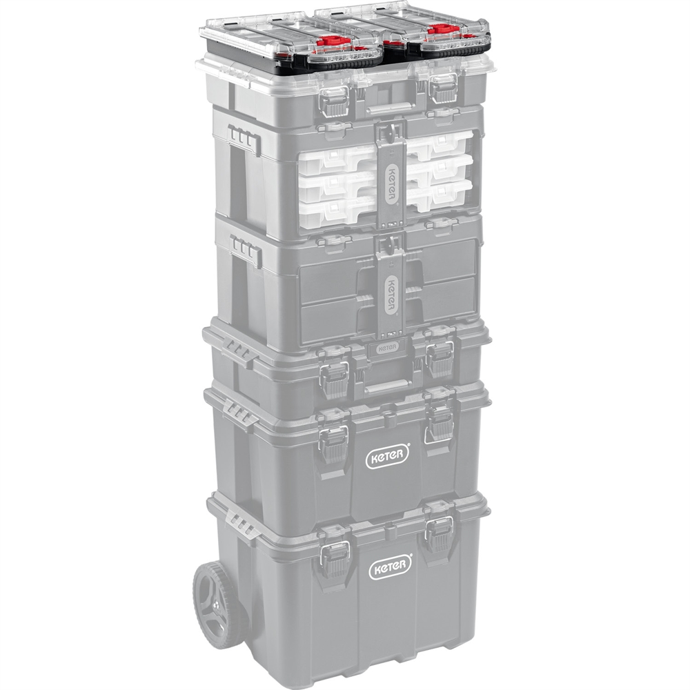 KETER  STACKNROLL, 242 х 388 х 78 мм, (10″), пластиковый органайзер с 15 регулируемыми ячейками (38408) 38408