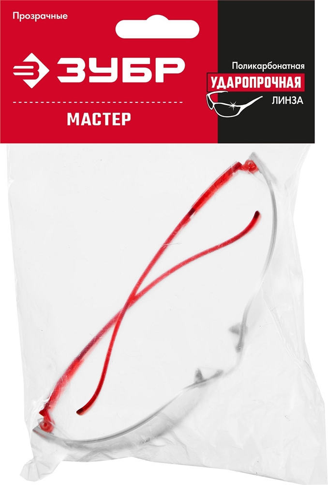 ЗУБР  открытого типа, прозрачные, широкая монолинза, облегчённые, защитные очки (110325) 110325_z01