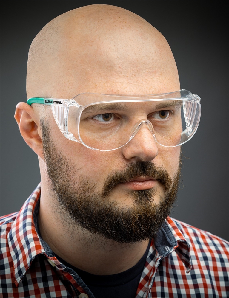 KRAFTOOL  ULTRA, открытого типа, прозрачные, линза увеличенного размера устойчивая к царапинам и запотеванию, защитные очки (110461) 110461