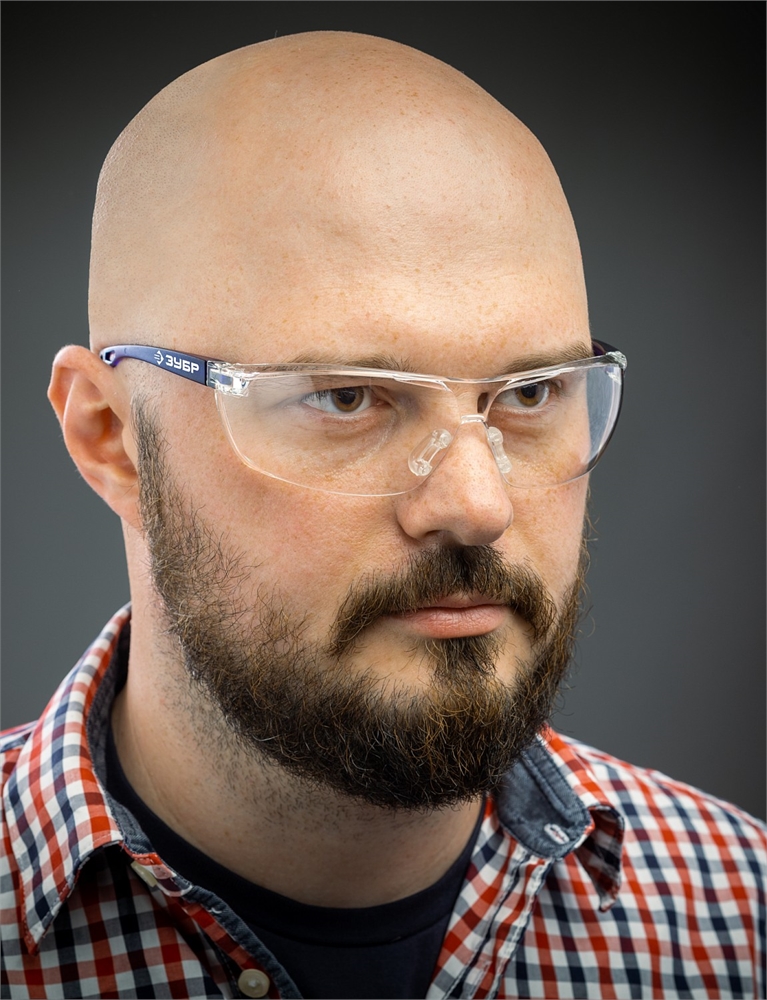 ЗУБР  БОЛИД, открытого типа, прозрачные, сферические линзы, устойчивые к запотеванию, защитные очки, Профессионал (110485) 110485