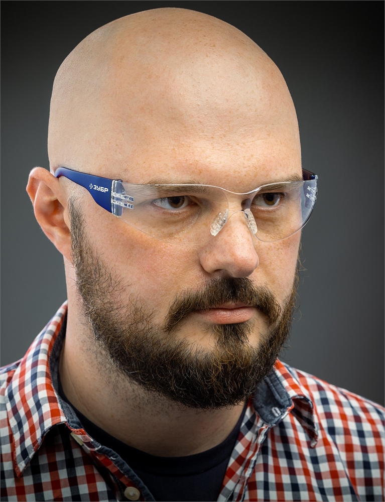 ЗУБР  БАРЬЕР, открытого типа, прозрачные, облегчённые, линза устойчивая к царапинам и запотеванию, защитные очки, Профессионал (110487) 110487