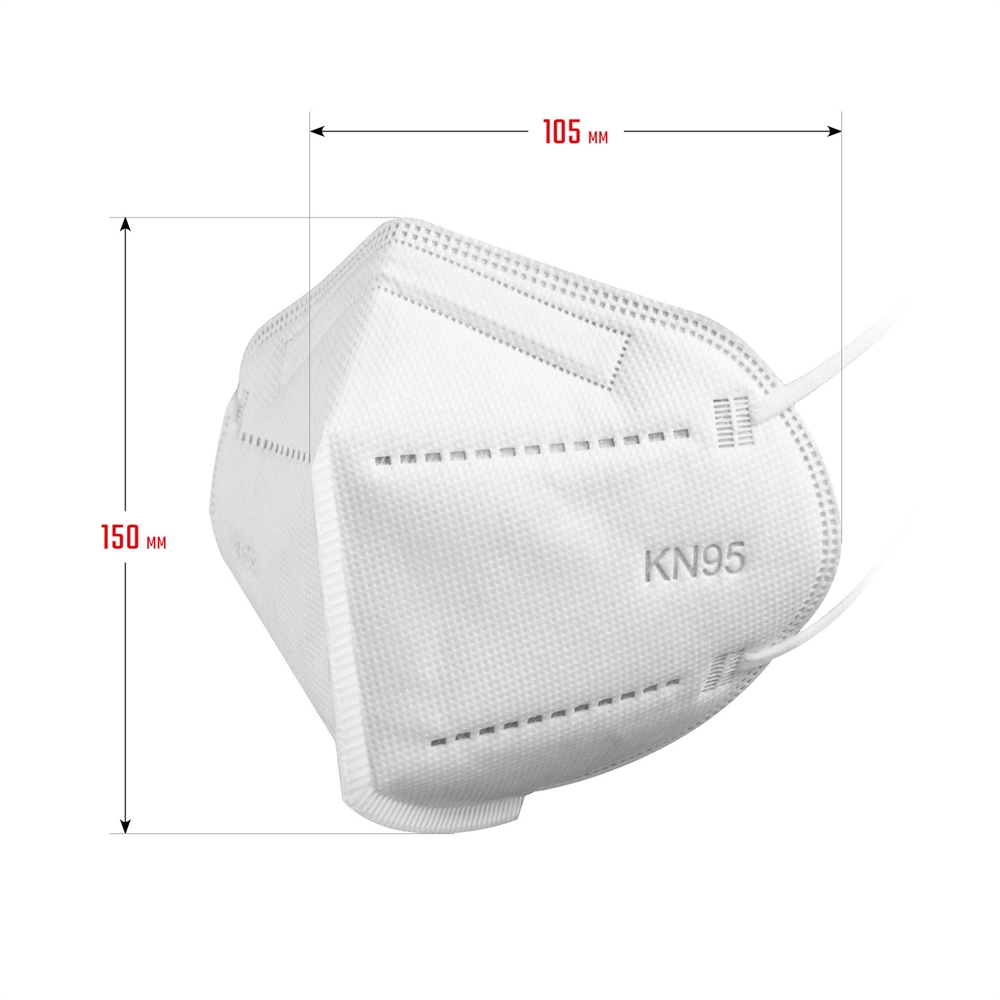 ЗУБР  KN-95, класс защиты FFP2, 10 шт, фильтрующая полумаска (11165-2) 11165-2