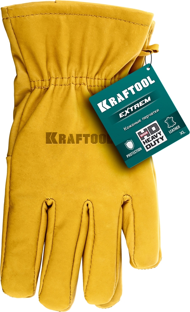 KRAFTOOL  EXTREM, XL, от мех. воздействий, кожаные перчатки (1136-XL) 1136-XL