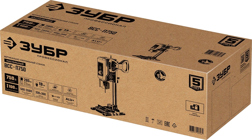 ЗУБР   750 Вт, 13 мм, вертикально - сверлильный станок, Профессионал (ВСС-П750) ВСС-П750