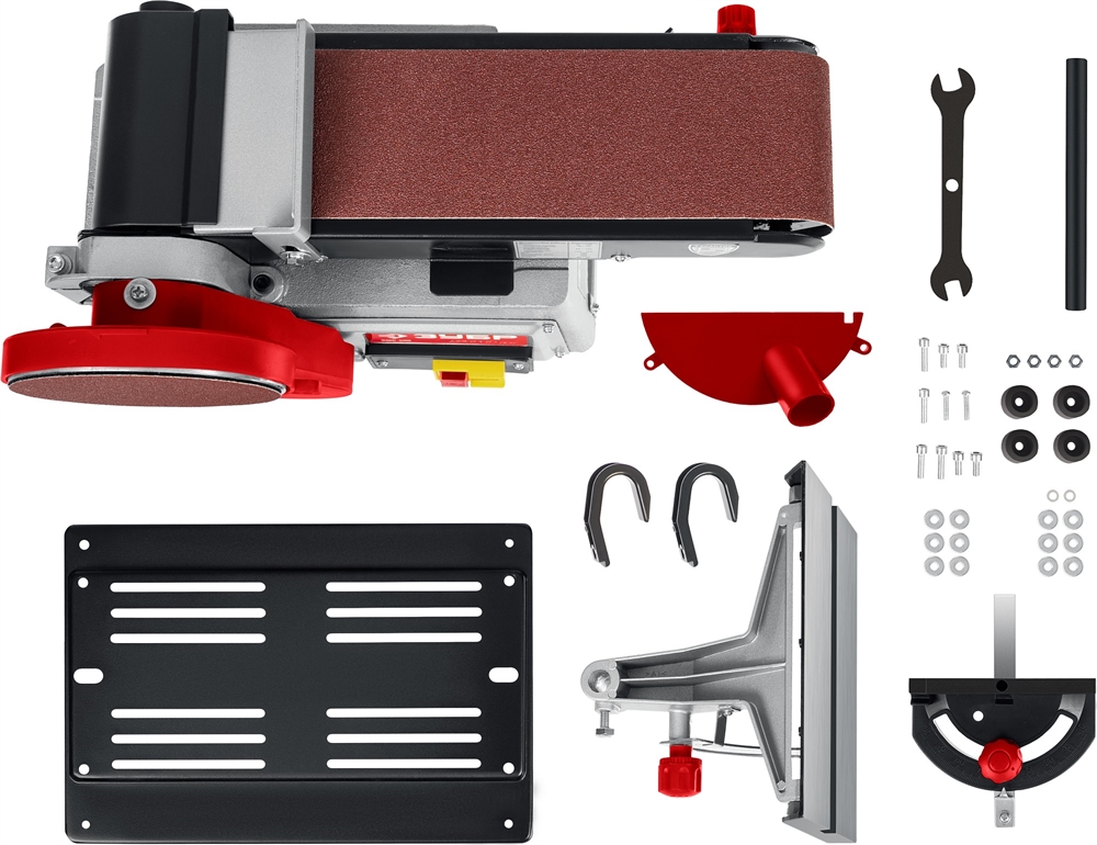 ЗУБР   d 150 мм, 100 х 914 мм лента, 500 Вт, тарельчато - ленточный шлифовальный станок (ЗШС-500) ЗШС-500
