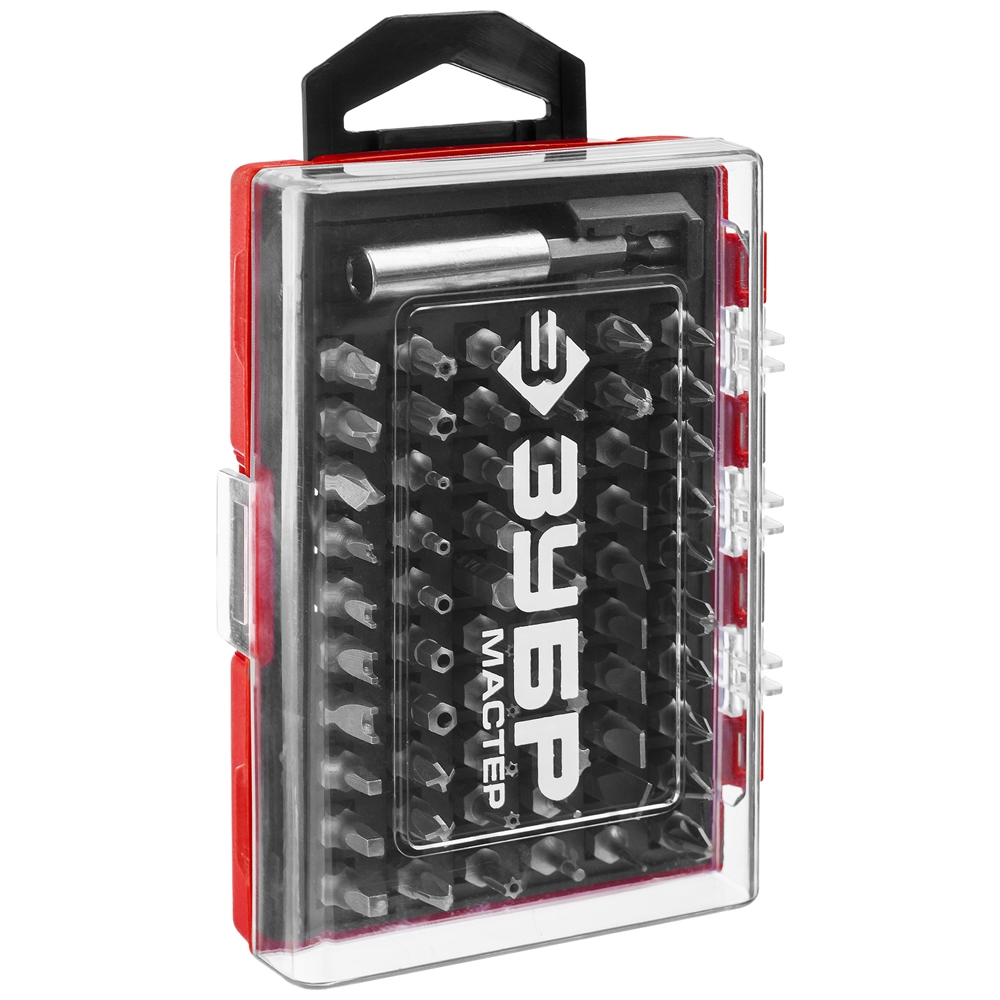 ЗУБР  MX-61, 61 шт, набор бит с адаптером (26089-H61) 26089-H61