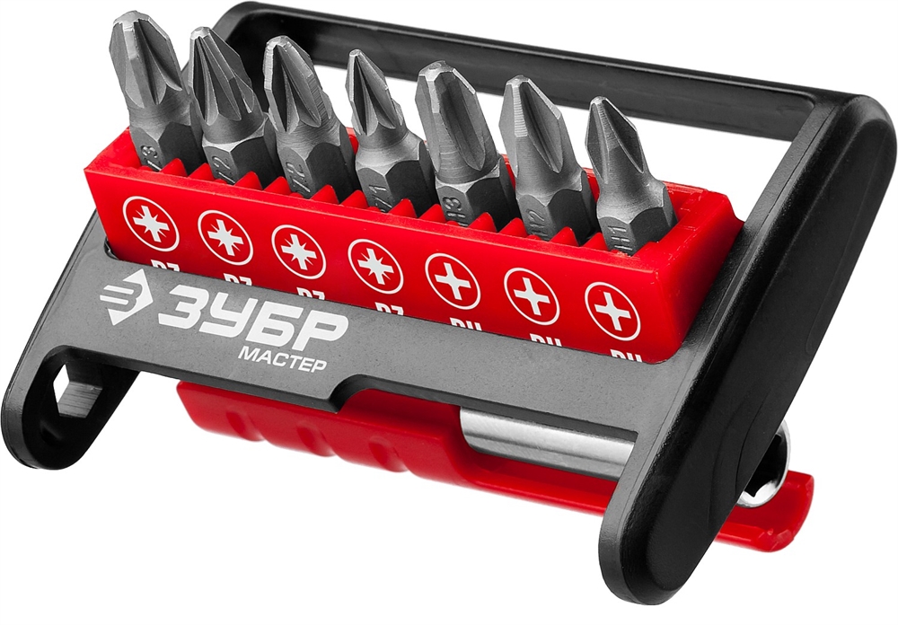 ЗУБР  MX-8, 8 шт, набор бит с адаптером (26089-H8) 26089-H8