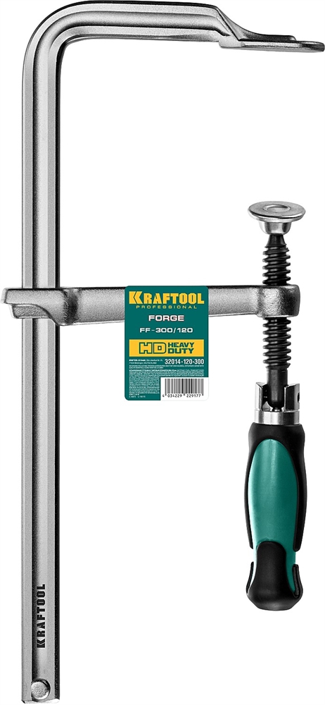 KRAFTOOL  Forge FF-300/120, 120 х 300 мм, цельнокованая струбцина F (32014-120-300) 32014-120-300