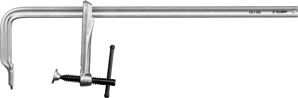 ЗУБР  КС-500/120, F, 500 х 120 мм, цельнокованая струбцина, Профессионал (32157-120-500) 32157-120-500